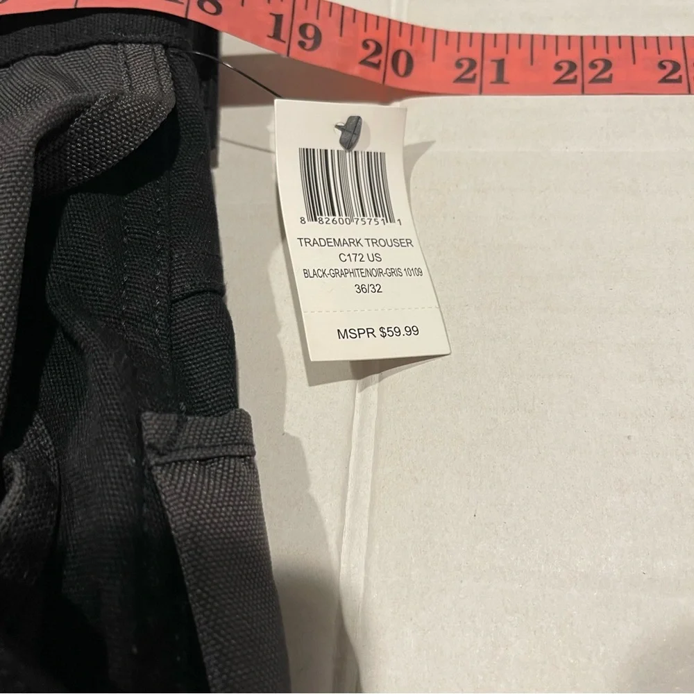 CAT Black Cargo Pants Men’s 36X32 Work Utility Durable Pockets - Picture 9 of 16